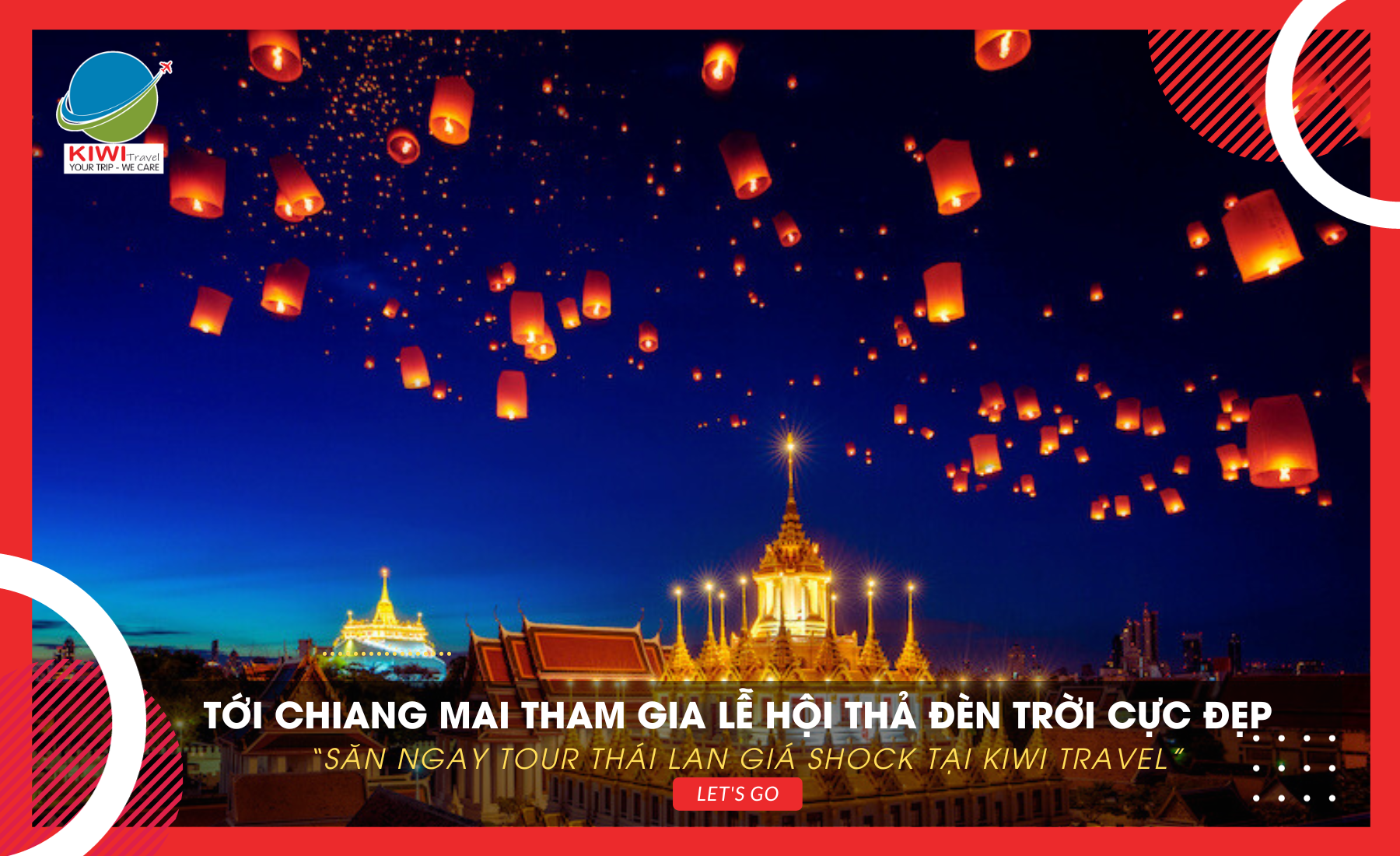 Lễ hội thả đèn trời Yi Peng ở Chiang Mai - Thái Lan