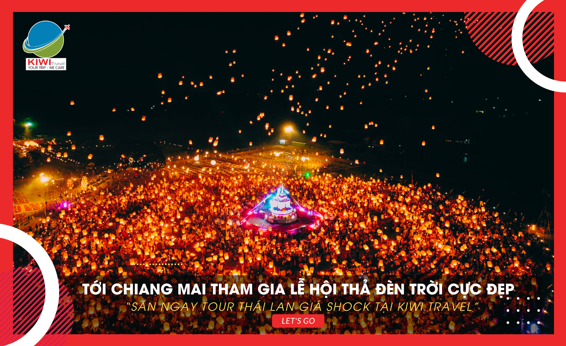 Lễ hội thả đèn trời Yi Peng ở Chiang Mai - Thái Lan