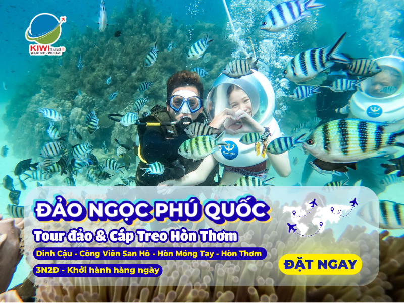 Đảo Ngọc Phú Quốc: Tour Đảo & Cáp Treo Hòn Thơm - 3N2Đ - Khởi hành hàng ngày
